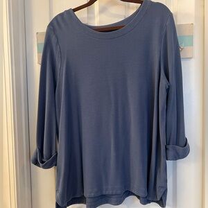J Jill Pull-Over Denim Blue Top Sz XL